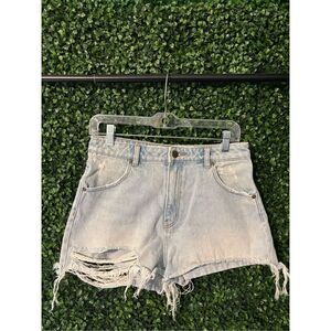 Rolla's Dusters High Rise Slim Shorts Blue High Waisted Size 28